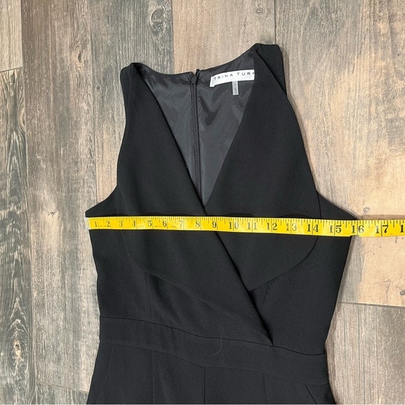Trina Turk Clear Lake Jumpsuit Romper Sleeveless Flared Black $298 Sz 2 - Picture 6 of 12
